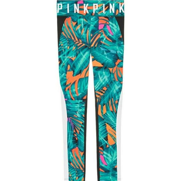 PINK VS TROPICAL FERN PRINT ULTIMATE LEGGINGS - Picture 2 of 10